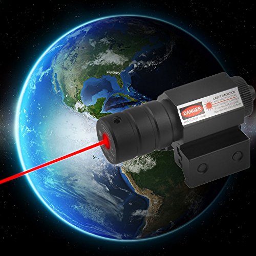 Lovelystar Tactical Red Laser Beam Dot Sight Scope, Tactical Hunting Red Dot Sight Laser Light Beam Scope with Mount for Fast Aiming Shooting at Stationary Moving Objects