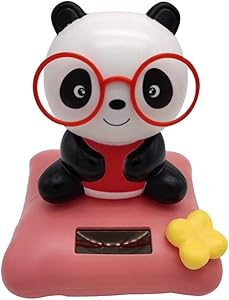 Solar Dancing Toys - Panda Swinging Animated Dancer Toy - Car Dashboard Windowsill Office Desk Home Shaking Head Ornaments Compatible with Indoor and Outdoor Lighting (Solar doll, B)