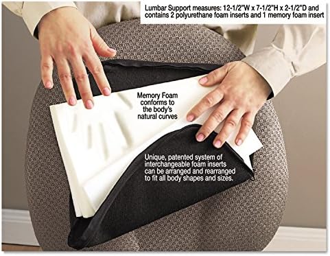 Master Caster The ComfortMakers Lumbar Support, Black