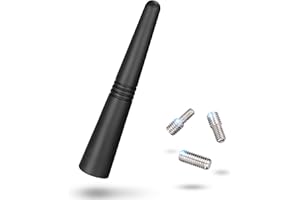 Eightwood Universal Short Car Antenna 9.2cm, Roof Mount Vehicle AM FM Radio Antenna Mast Replacement, Flexible Rubber Antenna