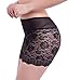 LANBAOSI Women's Rose Floral Lace High Waist Safety Leggings Underwear Free size Black
