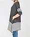 Mordenmiss Women's Stripes Asymmetry Hem Tunics Blouse with Pockets L Dark Gray