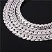 U7 Platinum Plated Necklace with 18K Stamp Men Jewelry 6 MM Wide Snake Chain Necklace -26 Inch