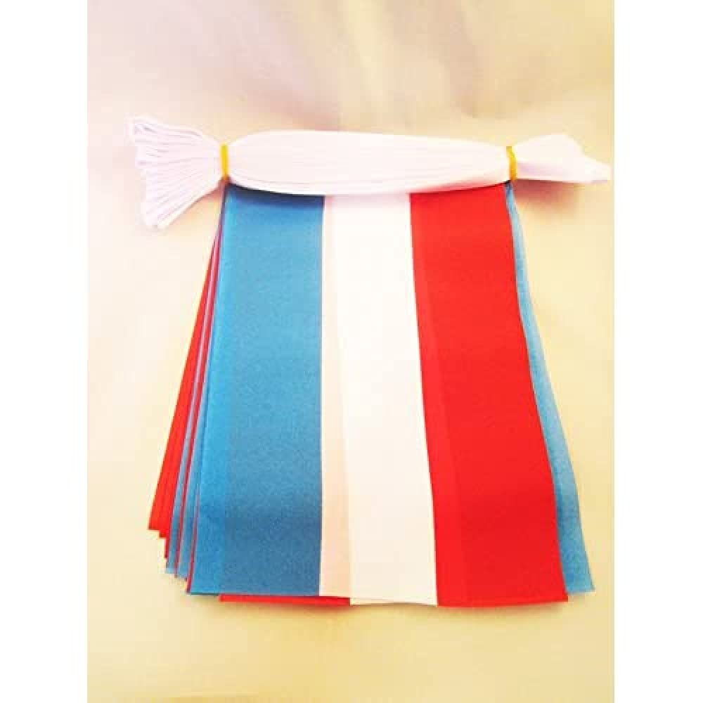 AZ FLAG Luxembourg Bunting Flag, 20 Ft Garland with 20 Small Luxembourger Flags 8'' x 6'', 100% Polyester String Pennant, 6 meters โ image 1
