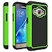 Samsung Galaxy Express 3 Case, CoverON® [HexaGuard Series] Slim Hybrid Hard Phone Cover Case for Samsung Galaxy Express 3 - Neon Green/Black