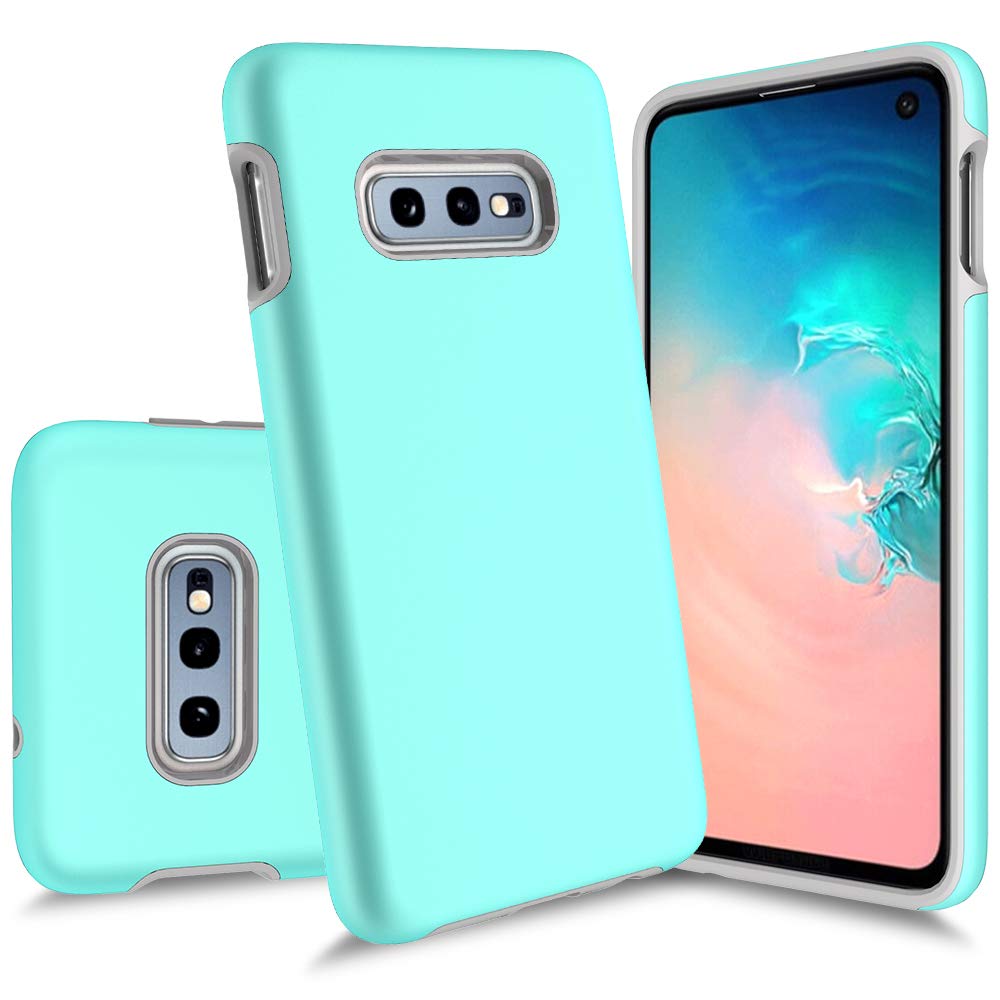 Samsung Galaxy S10e Case, Androgate [Pearl Series] Hybrid Matte Protective Back Cover Bumper Case, Mint Green