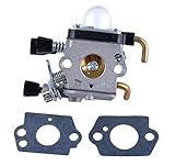 Poweka Replace Zama Carburetor for STIHL FS55 FC55 FS45 C1Q-S71 C1Q-S97 A C1Q-S143 C1Q-S153 C1Q-S186 C1Q-S186 A CIQ S186B 41401200619 4140 120 0619 B