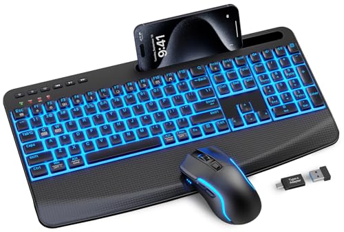 SABLUTE Wireless Keyboard Mouse Combo Rechargeable