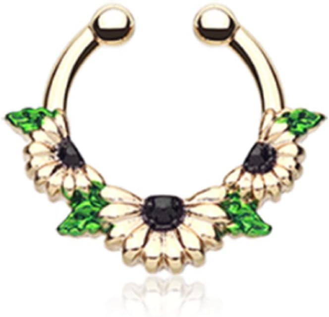 Colorline Sparkle Trident Fake Septum Clip-On Ring