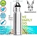 Beer Bottle Cooler Insulator Stainless Steel- Fun Beer Gifts idea For Men- Beer Keeper and Holder- Fits 12oz Bottle+Insulated Bag, Keyring Bottle Opener and Funny Wall Mounted Opener Bonus in Gift Box