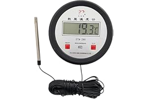 WAGHAVEN Accurate Industrial Digital Thermometers with Long Probe for Accurate Temperature Measurement in Hard to Reach Areas