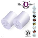 U-PY 8-Stage Replacement Universal SPA Shower Filter Cartridge - Dual Pack 1-Year Supply (No Housing) - Removing Chlorine and Heavy Metals. High Output. Gentle to Skin and Hair.