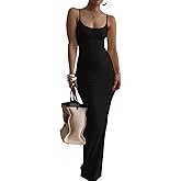 Nimsruc Women Summer Long Dress Spaghetti Strap Sexy Slim Sleeveless Bodycon Maxi Party Dresses 2026