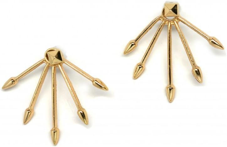 Miss Mozart Spike Ear Jackets Gold Tone