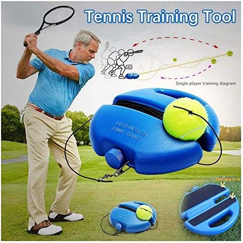 Tennis Trainer Rebound Ball Tennis Training Aids Tool With Elastic Rope Tennis Trainer Ball Practice Partner Device Perfect Solo Tennis Trainers
