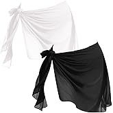 toresper 2 Pieces Swimsuit Coverup Beach Sarong Bathing Suit Wrap Skirt Sheer Bikini Cover up Swimwear for Women