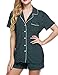 Ekouaer Women's Sleepwear Short Sleeve Pajama Set with Pj Shorts