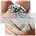 EVBEA Mens Skull Band Big Cool Biker Skull Face Motorcycle University Rings(10)