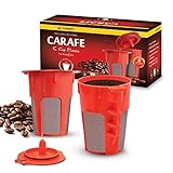 Housewares Solutions 2 Refillable/Reusable Carafe K Cup Filters for Keurig 2.0, K200, K300, K400, K500 Series of Brewing Machines