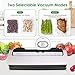 Vacuum Sealer Blusmart 80Kpa Automatic Food Sealer Machine for Food Saver and Preservation with Dry & Moist Modes, Started Kit of Rolls,Double-Layer Heat Sealing,Hose for Food Saver and Sous Vide