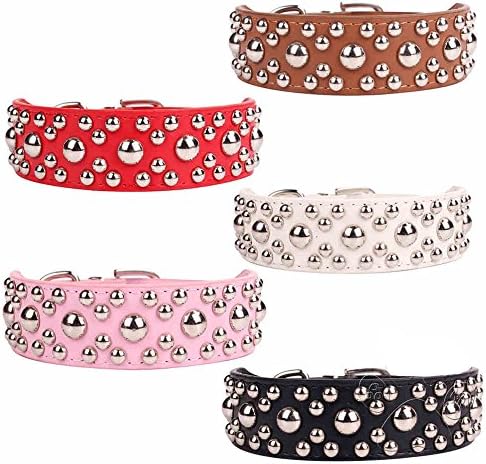 Pet's House Dog Collars for Large Dogs Bling Valued(L, White)