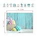 Allenjoy 7x5ft Easter Backdrop Blue Wood Wall Easter Backdrops for Photography Color Eggs Easter Decorations for Party Easter Photo Backdrop