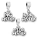 Choose Your Charm "Big Sister" " Middle Sister" or "Little Sister" Charm Bead