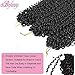Passion Twist Hair Black Water Wave Crochet Hair 6 Packs Curly Bohemian Hair For Crochet Passion Twists Pre Stretched Crochet Braiding Hair Crochet Braids Synthetic Hair Extension(18inch,1B#)