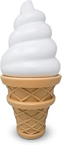 Kwirkworks Ice Cream Cone Decoration Lamp -Giant Ice Cream Cone Lamp | Perfectly Suitable for Ice Cream Party Decoration & Room Decor (Vanilla)