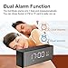 Abuzhen Bluetooth Wireless Speaker with Dual Alarm Clock, Digital FM Radio, 3.5mm Aux Line-in TF Card Play, Thermometer, Large Mirror LED Dimmable Display for Hotel,Home,Office,Bedroom,Travel