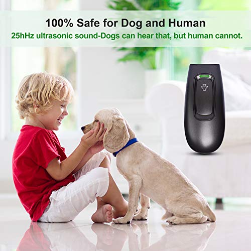 Anti Barking Control Device, 16.4 Ft Handheld Ultrasonic Dog Bark Deterrent, Safe Stop Barking Trainer for Dogs Indoors and Outdoors