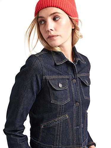 BestsBrands, Authentic 1969 short pleat premium denim jacket Gap Size Small (S), Long sleeves with button cuffs