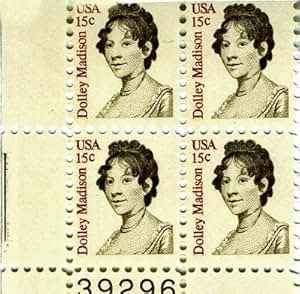 Amazon.com: Dolley Madison 4 /15 cent US postage stamps Scot #1822