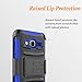 Circlemalls Built-in Kickstand Phone Case Compatible for Samsung Galaxy Grand Prime, Galaxy J2 Prime, with [Premium HD Screen Protector] Combo Holster Shockproof Drop Protection and Stylus Pen-Blue