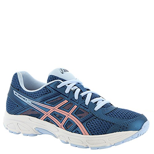 ASICS C707N Kid's Gel-Contend 4 GS Running Shoe, Azure/Frosted Rose - 5