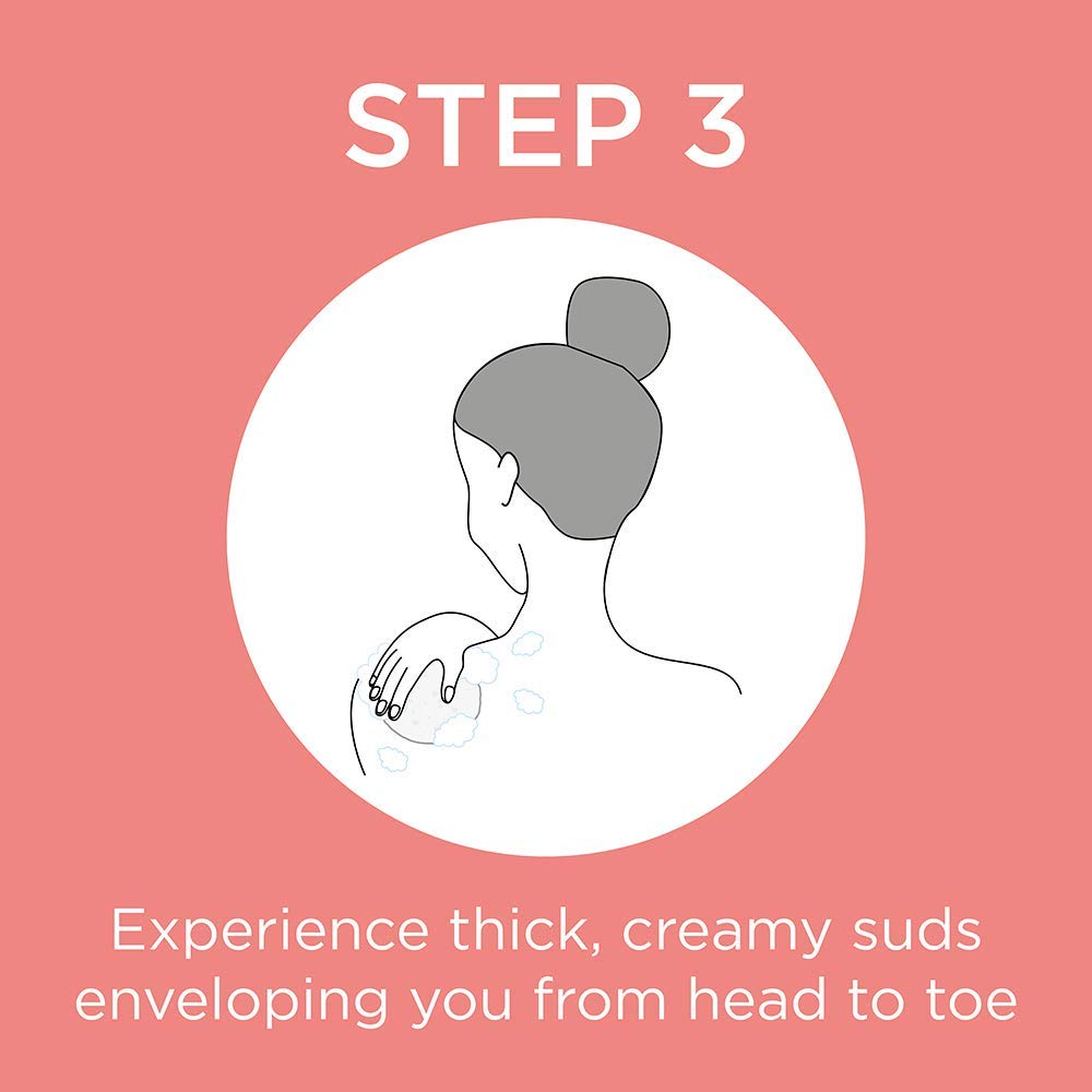 Spongelle French Lavender Wild Flower Buffer Body Scrubber | Bath & Shower Loofah for Women | Exfoliator with Body Wash Infused Sponge | 14+ uses