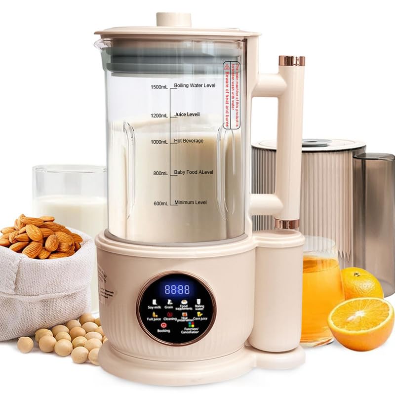Photo 1 of SPZTJK Automatic Nut Milk Maker, 50oz 10 in 1 Soy Milk Maker Machine with 12 Blades, Heatable, LED Display, Low-Noise, for Homemade Almond, Oat, Soy, Coconut, Plant-Based Milks & Non-Dairy Beverages