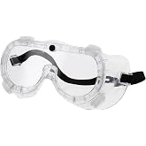 SAFETY Indirect Vented Safety Goggle Clear Lens, ANSI Z87.1 D3 Standard