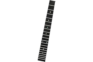 HUATOOL acoustic guitar neck fingerboard 650 string length 20Fret Wire Ebony fretboard Frets with sound point DIY guitar accessories(Ebony650-20 with Fretwire)