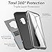 YOUMAKER Galaxy S9 Case, Metallic Black with Built-in Screen Protector Heavy Duty Protection Shockproof Slim Fit Full Body Case Cover for Samsung Galaxy S9 5.8 inch - Black/Black