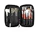 LOUISE MAELYS Multifunction Fabrics Makeup Brush Zipper Folio Case Cosmetic Bag For Travel, Just The Bag