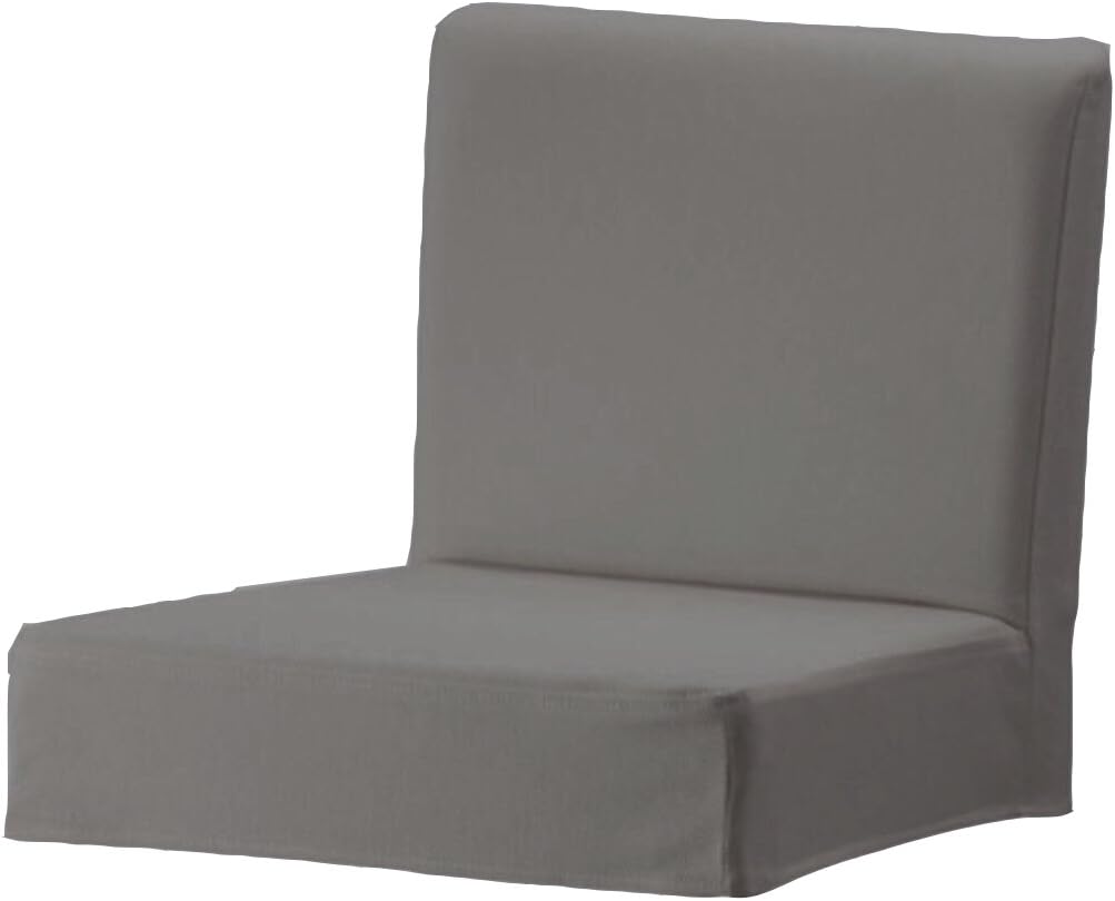 Linda Color Replace Cover for IKEA Henriksdal Barstool with Backrest, 100% Cotton Replace Cover (19" (48cm), Gray)