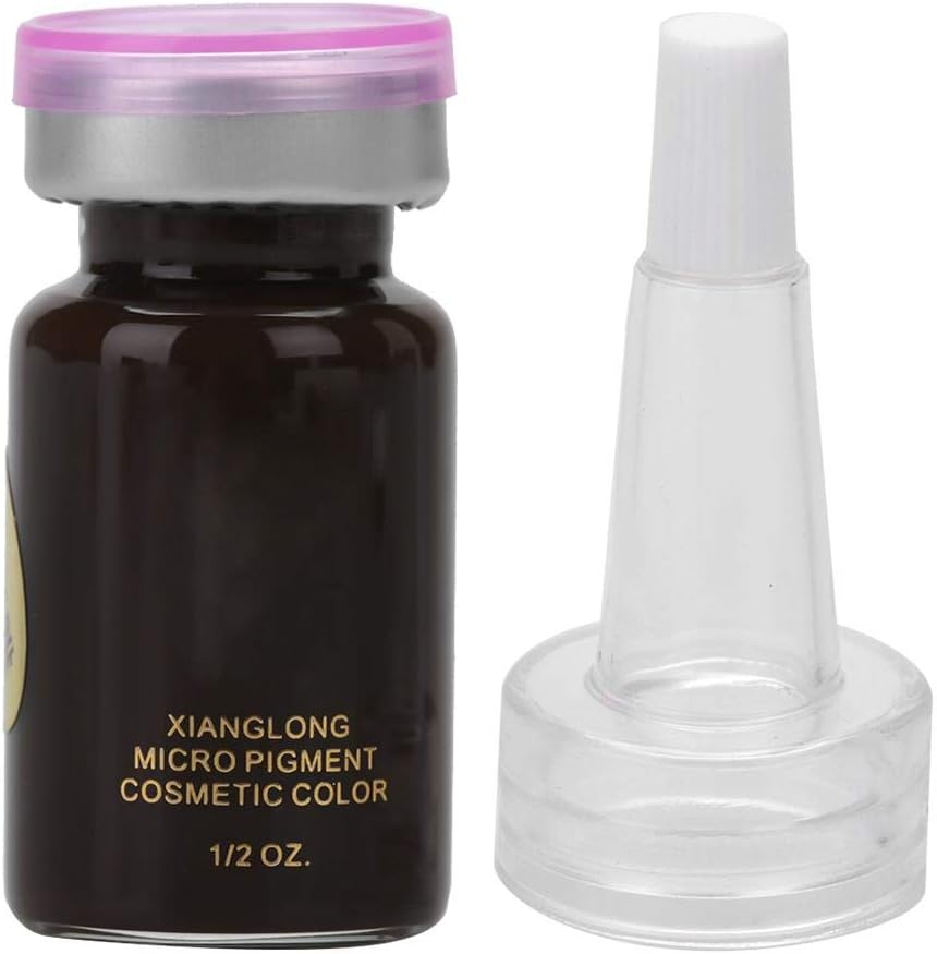 8ml/Bottle Tattoo Pigment, Eyebrow Lip Tattoo Plant Pigment Microblading Pigment Ink Makeup Tool(Dark Coffee)