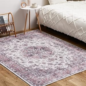 萩原 ラグ ピンク 約230×230cm 「カメオ」 転写プリントラグ 洗える 滑りにくい加工付き ホット対応