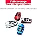 TurningMax Keyless Entry Remote Cases Key Fob Cover with Keychain Full Protection Soft TPU Holder Shell for 3 Button Lip Key Compatible for Audi A3 A4 A6 A6L A8 TT Q7 S6, etc - Red