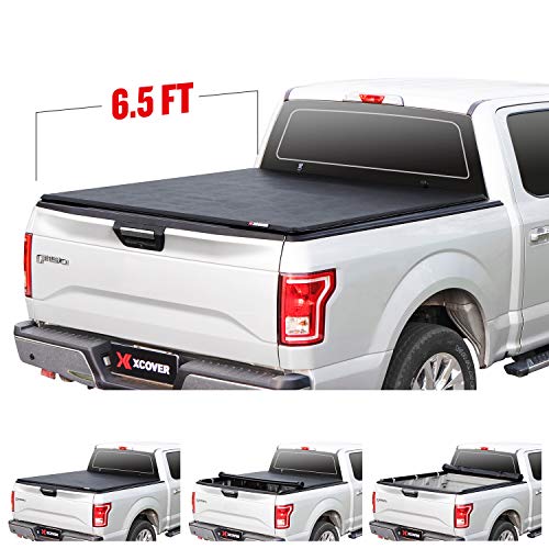 Xcover Soft Locking Roll Up Truck Bed Tonneau Cover, Compatible with 20042014 F150, 200608