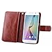S6 Case, Galaxy S6 Case, Joopapa Samsung Galaxy S6 Wallet Case,Pu Leather Case Magnet Wallet Credit Card Holder Flip Cover Case Built-in 9 Card Slots & Stand Case for Samsung Galaxy S6 (Brown)