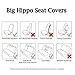 Big Hippo Car Seat Covers,Airbag Compatible Leather Seat Covers Full Set with 5 Detachable Headrests for Car, Truck, SUV, or Van - Universal Fit 50/50 60/40 Split Bench(Black & Red)