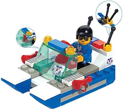 Sluban Building and Construction Blocks M38-B0116 Dual Patrol Boat Building Block Construction Set (45 Piece)