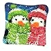 Prettyia DIY Latch Hook Kit Rug Making Crafts for Kids/Adults 16 inch X 16 inch Christmas Snowman
